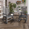 HDPE Outdoor Rocking Chair, Set of 2 — Grey