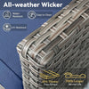 5-Piece All-Weather Wicker Patio Furniture Set