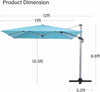 11Ft Cantilever Patio Umbrella 360  Rotation   Integrated Tilting