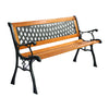 Cast Iron & Wood Outdoor Patio Bench