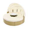 Topmax Patio Furniture Round Outdoor Sectional Sofa Set Rattan Daybed