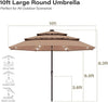 10 ft Vented Patio Umbrella with Crank, Tilt & LED Lights