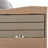 Rattan L-Shaped Patio Sectional — 5-piece outdoor wicker sectional sofa set with cushions