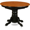 Wooden Oval Kitchen Table Black Finish With Cherry Top-3
