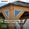 9x9 Cedar Framed Hardtop Gazebo with Polycarbonate Roof