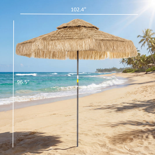 8.5 Ft Hula Thatched Tiki Patio Umbrella