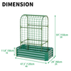 2-in-1 Raised Garden Bed with Arched Trellis, 4x2 ft