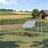 9.2' X 24.9' X 6.4' Large Chicken Coop Metal Chicken Run With