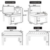 5-Piece Outdoor Sectional Sofa Set, Solid Acacia Wood, Beige