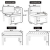 5-Piece Outdoor Sectional Sofa Set Solid Acacia Wood Beige with