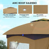 11 x 11 ft Double-Roof Outdoor Gazebo with Curtains