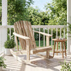 High Fanned Back Acacia Wood Outdoor Rocking Chair