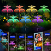 Solar Garden Lights, 3-Pack, Double Jellyfish with Star Top, Outdoor