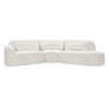 Curved 3-Piece Sectional Sofa with Chaise, Right-Hand Facing