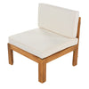 5-Piece Outdoor Sectional Sofa Set Solid Acacia Wood Beige with
