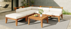 Acacia Wood Modular Sectional — 6 Piece