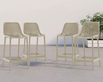 Contemporary Weather-Resistant Outdoor Patio Stool Set