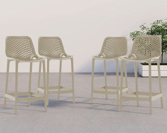 Contemporary Weather-Resistant Outdoor Patio Stool Set
