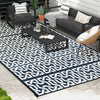 Reversible Outdoor Rug — 9' x 18' Black & White