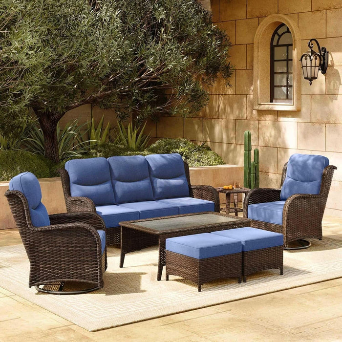 Deep, cushioned seating