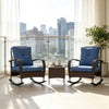Three-Piece Wicker Rocking Chair & Coffee Table Set