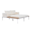 Modern Metal Daybed with Wood Accents