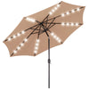10-Foot Solar LED Patio Umbrella with Tilt