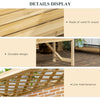 Garden Arbor Bench — Natural Wood