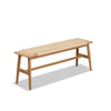 Woven Oak Dining Bench with Handwoven Cane Seat