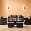 Outdoor Patio Conversation Set All Weather Gray Sectional-0