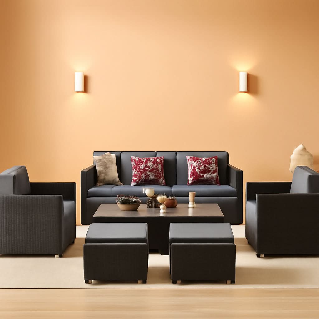 Outdoor Patio Conversation Set All Weather Gray Sectional-0