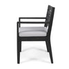Acacia Wood Outdoor Dining Chairs with Cushions, Set of 2