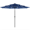 9.7 ft Solar LED Patio Umbrella, Navy Blue (Base Not Included)