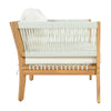 Acacia Wood Lounge Chair with Woven Rope Accents