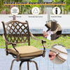 Cast Aluminum Swivel Bar Stools, Grid Back (Set of 2)