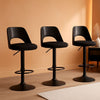 Adjustable Swivel Bar Stools, Set of 3, Black