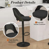 Adjustable Swivel Bar Stools, Set of 3, Black