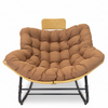 Papasan Rocking Egg Chair with Handwoven Rattan