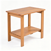 2-Tier Eucalyptus Wood Patio Side Table
