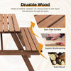 Coastal Solid Wood Picnic Table — Seats 8