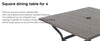 5-Piece Square Patio Dining Set with 37.8-Inch Wood-Grain Table and 4