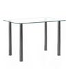 110cm Tempered Glass Dining Table Set with 4 Chairs