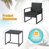 Black All-Weather Wicker Patio Conversation Set, 3-Piece