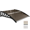 Brown Polycarbonate Door Canopy, 40.6 × 38 in.