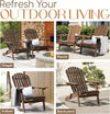 Foldable Adirondack Chair Set, Pre-Assembled Eucalyptus