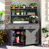 Garden Potting Bench with Storage — Gray