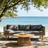 Outdoor Wicker Loveseat — 2 Piece Patio Set, Dark Grey Rope Back