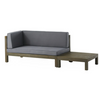 Acacia Wood Loveseat and Coffee Table Set