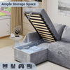 83-Inch Convertible Pull-Out Sofa Bed with USB Charging