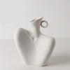 Simple White Porcelain Vase, Nordic Modern Decor